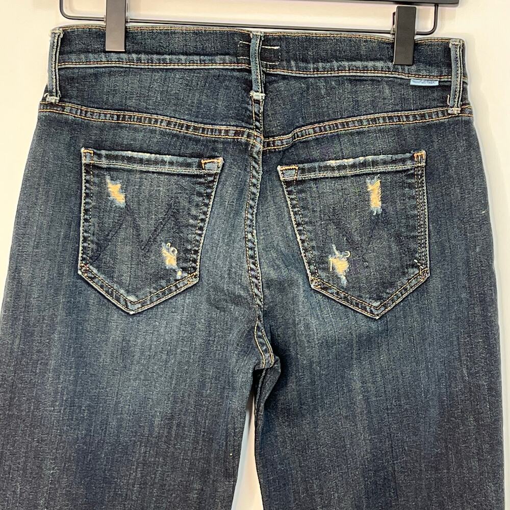 Mother The Pixie Dropout Button Fly Denim Jeans Distressed Size 24 Edgy Grunge‎ - Picture 16 of 16